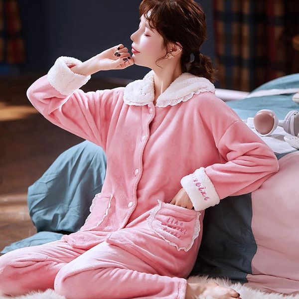 women's sleepwear princess flannel pink pajamas winter set women pajama full sleeve button shirt homewear big size 2hkn, Black;red
women's sleepwear princess flannel pink pajamas winter set women pajama full sleeve button shirt homewear big size 2hkn, Black;red