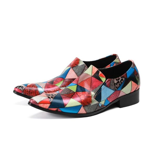 dress shoes stylish patchwork loafers men leather multicolor plaid men's flats handmade party wear, Black
dress shoes stylish patchwork loafers men leather multicolor plaid men's flats handmade party wear, Black