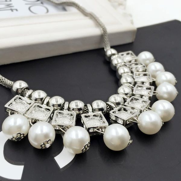 pendant necklaces fashion trend pearl crystal exaggerated accessories decoration korean jewelry short clavicle chain ladies necklace, Silver
pendant necklaces fashion trend pearl crystal exaggerated accessories decoration korean jewelry short clavicle chain ladies necklace, Silver