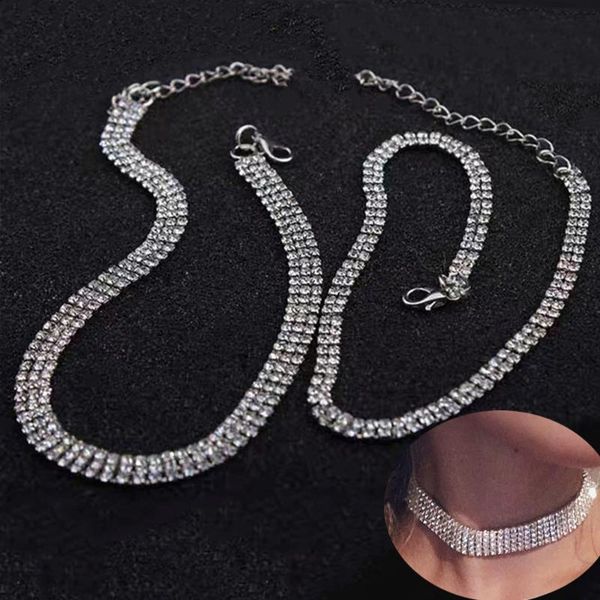 chokers treazy 2021 trend luxury rhinestone crystal clavicle chain fashion exaggerated choker necklace female wedding party bijoux, Golden;silver
chokers treazy 2021 trend luxury rhinestone crystal clavicle chain fashion exaggerated choker necklace female wedding party bijoux, Golden;silver