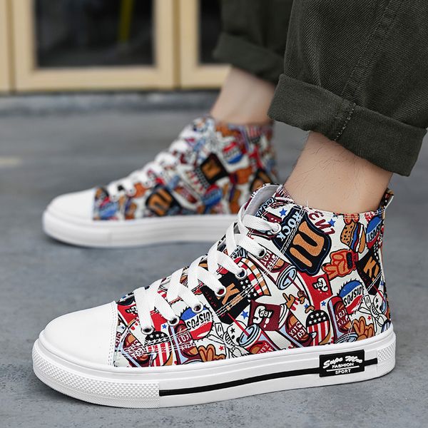 stylish graffiti printed men vulcanize shoes high male chunky sneakers couple hip hop canvas sneakers men zapatos hombre
stylish graffiti printed men vulcanize shoes high male chunky sneakers couple hip hop canvas sneakers men zapatos hombre