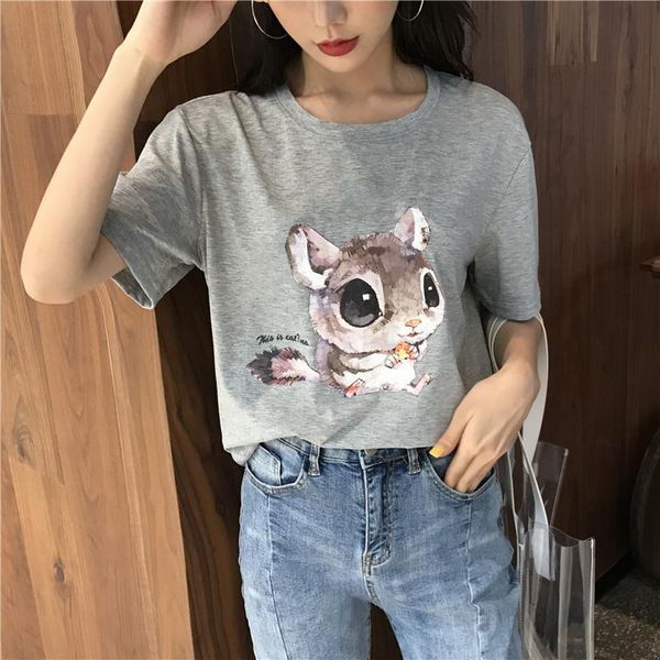 women's t-shirt short sleeve kawaii print t shirt women korean clothes 2021 aesthetic ladies casual harajuku basic tshirt womens cloth, White
women's t-shirt short sleeve kawaii print t shirt women korean clothes 2021 aesthetic ladies casual harajuku basic tshirt womens cloth, White
