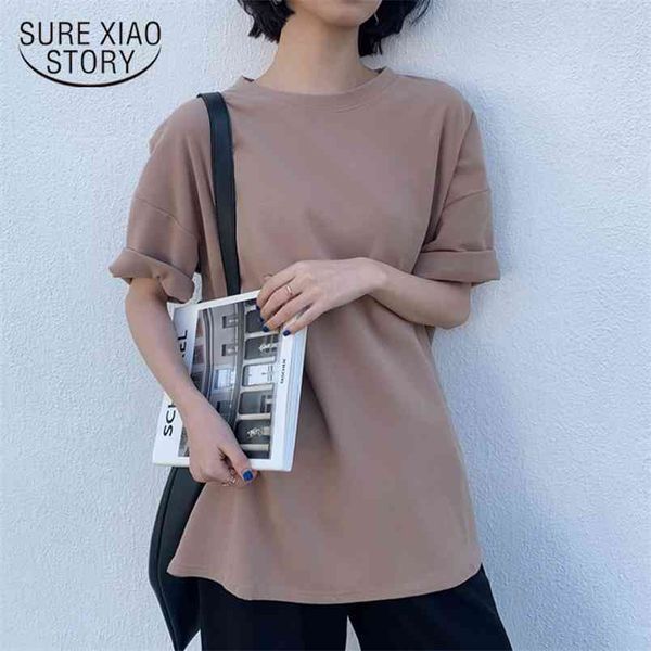 summer korean women t-shirt vintage short sleeve loose tshirt solid female harajuku basic shirt ladies cotton fashion 210421, White
summer korean women t-shirt vintage short sleeve loose tshirt solid female harajuku basic shirt ladies cotton fashion 210421, White