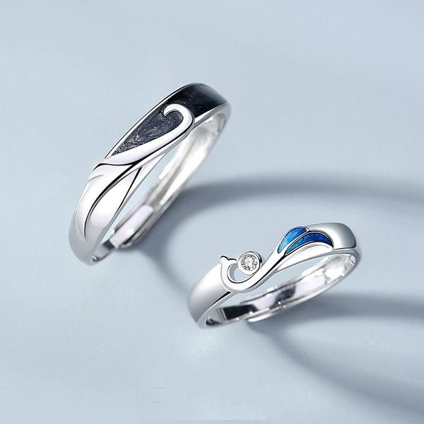 Sterling Silver Zircon Enamel Couple Open Rings For Women Romantic Student Valentine's Day Gift Fine Jewelry Flyleaf Cluster, Golden;silver
Sterling Silver Zircon Enamel Couple Open Rings For Women Romantic Student Valentine's Day Gift Fine Jewelry Flyleaf Cluster, Golden;silver