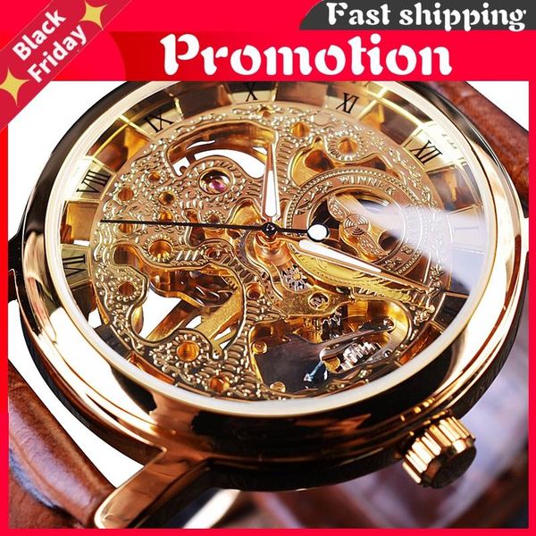 wristwatches transparent golden case luxury casual design brown leather strap mens watches brand mechanical skeleton watch, Slivery;brown
wristwatches transparent golden case luxury casual design brown leather strap mens watches brand mechanical skeleton watch, Slivery;brown