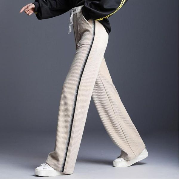 spring female fashion brand hit color velvet trousers women's elastic waist wide leg striped wq872 dropship pants & capris, Black;white
spring female fashion brand hit color velvet trousers women's elastic waist wide leg striped wq872 dropship pants & capris, Black;white