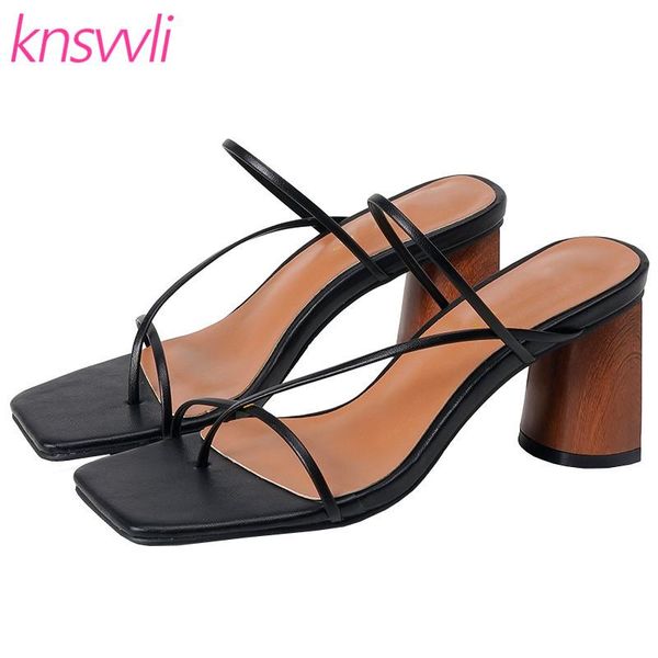slippers flip flops high heels women narrow band leather rome sandals woman split toe mules chunky heel summer party shoes, Black
slippers flip flops high heels women narrow band leather rome sandals woman split toe mules chunky heel summer party shoes, Black