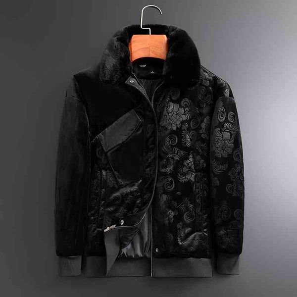 men's jackets marks autumn and winter high-end male outdoor casual fur collar short floral jacket black man thin lxco, Black;brown
men's jackets marks autumn and winter high-end male outdoor casual fur collar short floral jacket black man thin lxco, Black;brown