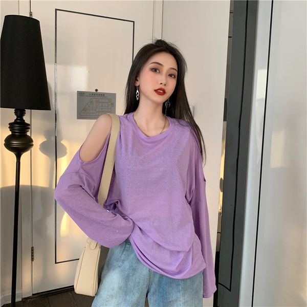 spring summer women's sunscreen long-sleeved t-shirt strapless micro-transparent thin section gd546 210506, White
spring summer women's sunscreen long-sleeved t-shirt strapless micro-transparent thin section gd546 210506, White