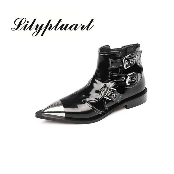 boots summer 2021 european and american style catwalk metal pointed buckle smooth sandals leather rivet fashion women's, Black
boots summer 2021 european and american style catwalk metal pointed buckle smooth sandals leather rivet fashion women's, Black