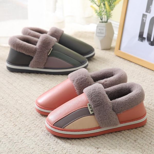 waterproof indoor shoes woman men winter home slippers faux leather warm plush lovers house floor slipper anti-slip footwear, Black
waterproof indoor shoes woman men winter home slippers faux leather warm plush lovers house floor slipper anti-slip footwear, Black