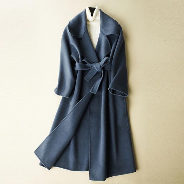 women's wool & blends 7 colors 100% coat winter fashion long office lady woolen coats overcoat belt jacket outerwear high quality, Black
women's wool & blends 7 colors 100% coat winter fashion long office lady woolen coats overcoat belt jacket outerwear high quality, Black