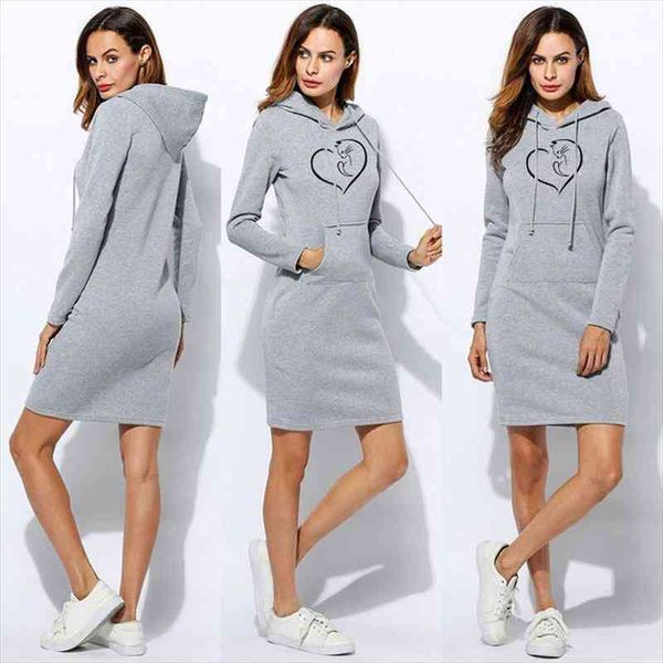 women hoody dress long sleeve pullover hoodies love cat pattern sweatshirt casual hooded basic sportswear lady streetwear, Black;gray
women hoody dress long sleeve pullover hoodies love cat pattern sweatshirt casual hooded basic sportswear lady streetwear, Black;gray