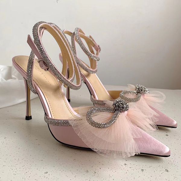 luxury designer high-heeled women's shoes leather sole super high9 5cm pink bow diamond chain decorative banquet satin formal shoes sli, Black
luxury designer high-heeled women's shoes leather sole super high9 5cm pink bow diamond chain decorative banquet satin formal shoes sli, Black