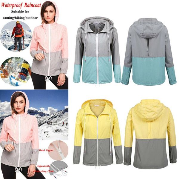 women lightweight hooded long sleeve zippers raincoat waterproof active outsport rain jacket coat women's jackets, Black;brown
women lightweight hooded long sleeve zippers raincoat waterproof active outsport rain jacket coat women's jackets, Black;brown