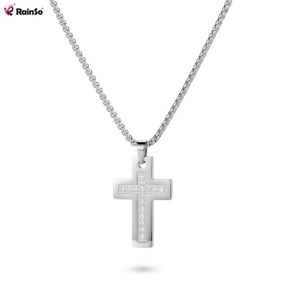 rainso necklaces for woman trendy sale stainless steel chain cross zircon pendant magnetic fashion jewelry 2021, Silver
rainso necklaces for woman trendy sale stainless steel chain cross zircon pendant magnetic fashion jewelry 2021, Silver