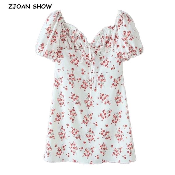 french short puff sleeve pink floral print dress retro women backless lacing up ruffle v neck mini dresses holiday 210429, Black;gray
french short puff sleeve pink floral print dress retro women backless lacing up ruffle v neck mini dresses holiday 210429, Black;gray