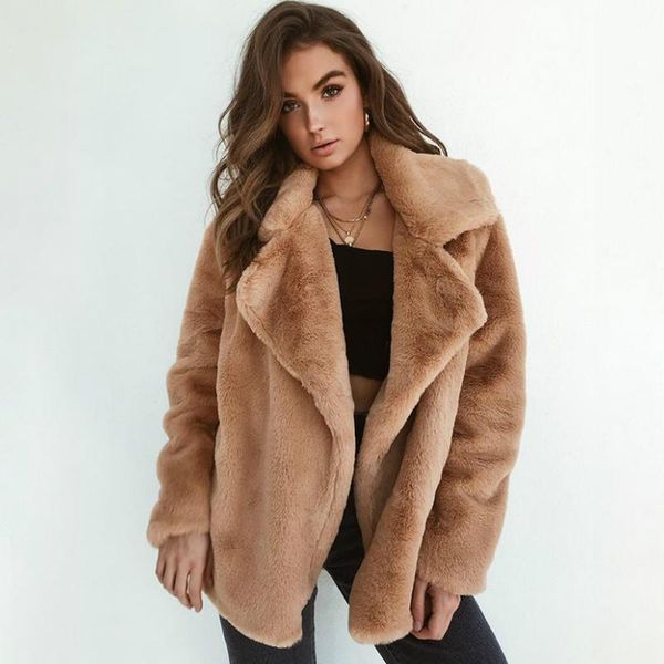 women's trench coats u-swear 2021 autumn winter solid color fluffy lapel warm jacket temperament coat women leisure, Tan;black
women's trench coats u-swear 2021 autumn winter solid color fluffy lapel warm jacket temperament coat women leisure, Tan;black