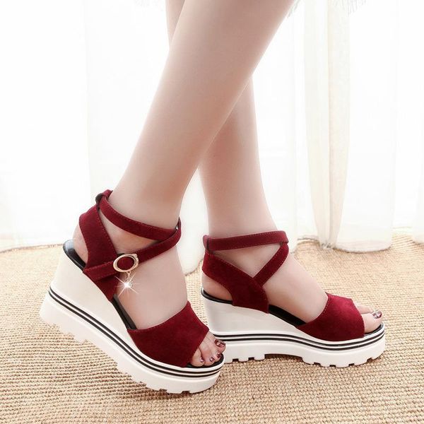sandals ladies high heels wedges woman heel summer platform shoes 2021 elegant women's open toe fashion female 35 37 38 39, Black
sandals ladies high heels wedges woman heel summer platform shoes 2021 elegant women's open toe fashion female 35 37 38 39, Black