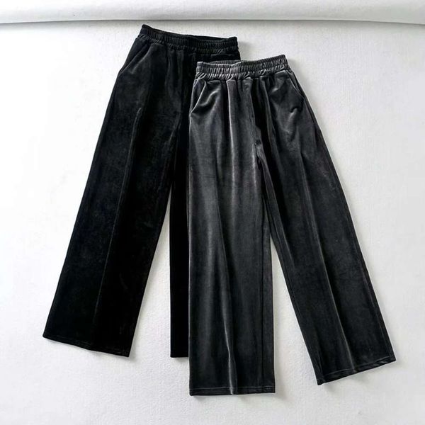 2021 women's fashion solid color velvet pit wide leg casual pants a1384, Black;white
2021 women's fashion solid color velvet pit wide leg casual pants a1384, Black;white