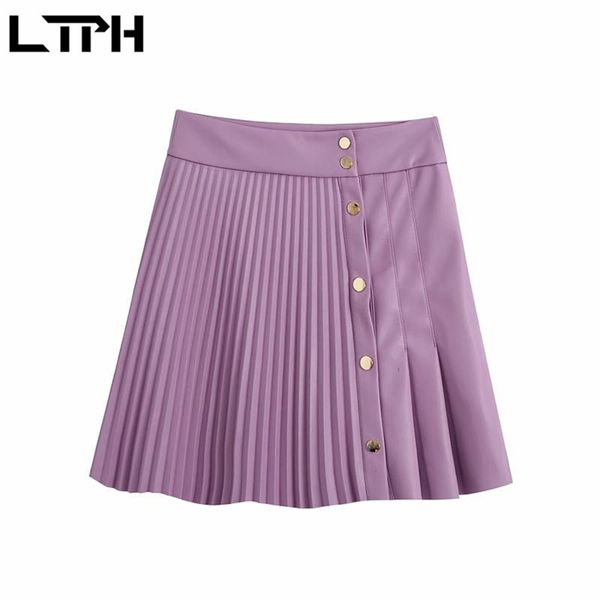 ltph preppy style high waist quality pu leather pleated mini skirt single breasted all-match casual women skirts autumn 210423, Black
ltph preppy style high waist quality pu leather pleated mini skirt single breasted all-match casual women skirts autumn 210423, Black