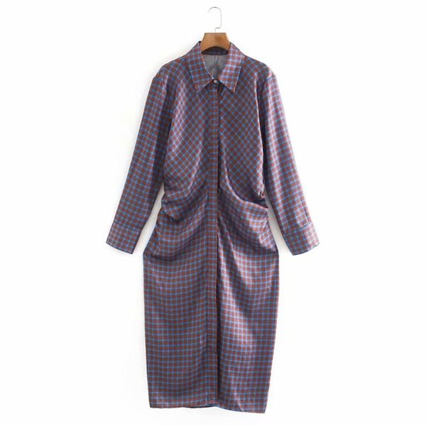 women vintage plaid shirts dresses summer long sleeve fashion print female elegant street dress clothes vestido 210513, Black;gray
women vintage plaid shirts dresses summer long sleeve fashion print female elegant street dress clothes vestido 210513, Black;gray