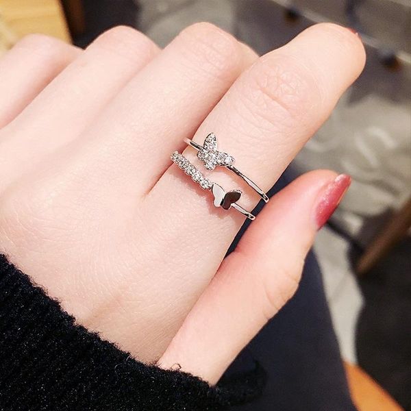 wedding rings korean fashion ladies forefinger ring rose gold silver color crystal butterfly open charm for women jewelry, Slivery;golden
wedding rings korean fashion ladies forefinger ring rose gold silver color crystal butterfly open charm for women jewelry, Slivery;golden