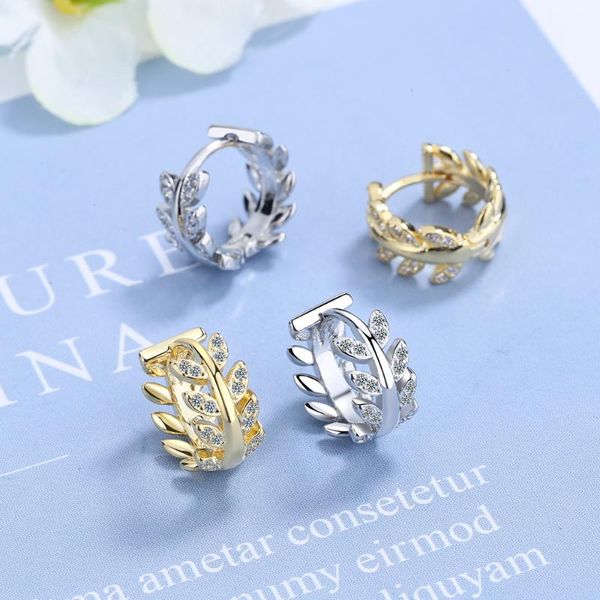 hoop & huggie elegant leaf shape earrings cubic zircon gold color surround small for women mini slim circle earring jewelry, Golden;silver
hoop & huggie elegant leaf shape earrings cubic zircon gold color surround small for women mini slim circle earring jewelry, Golden;silver