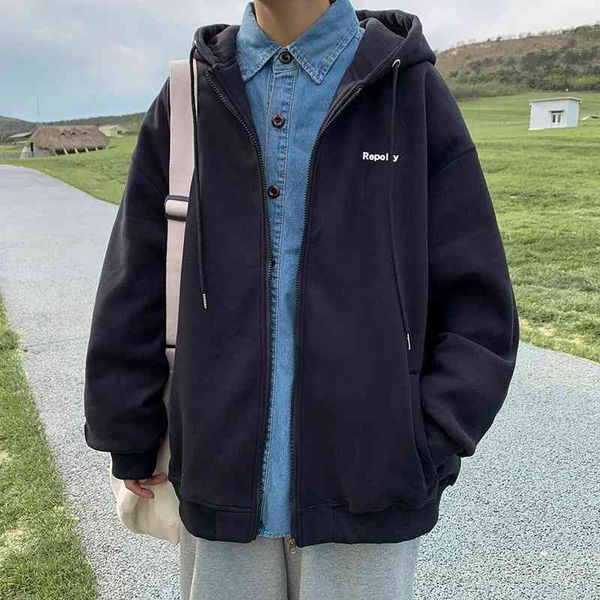 2021 spring and autumn hooded sweater coat boys large cardigan loose casual jacket student trend, Black
2021 spring and autumn hooded sweater coat boys large cardigan loose casual jacket student trend, Black