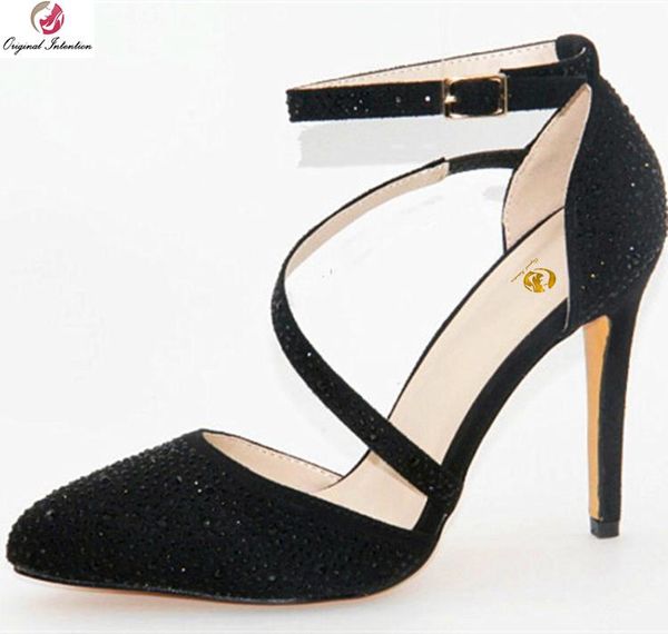 original intention fashion women sandals rhinestones pointed toe thin high heel black shoes woman plus us size 4-.5
original intention fashion women sandals rhinestones pointed toe thin high heel black shoes woman plus us size 4-.5