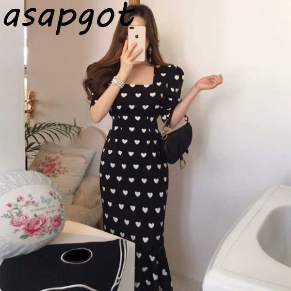 korean chic slim square neck short sleeve high waist wrap hip black white print love heart mermaid dress women temperament 210610, Black;gray
korean chic slim square neck short sleeve high waist wrap hip black white print love heart mermaid dress women temperament 210610, Black;gray