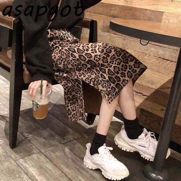 retro elastic waist side split leopard skirt women autumn a line slim faldas mujer moda chic high street fashion temperament 210429, Black
retro elastic waist side split leopard skirt women autumn a line slim faldas mujer moda chic high street fashion temperament 210429, Black