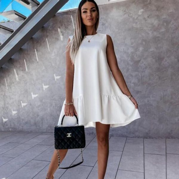 casual dresses summer women mini dress loose beach party big ruffle sleeveless sundress female 2021 fashion oversize hem, Black;gray
casual dresses summer women mini dress loose beach party big ruffle sleeveless sundress female 2021 fashion oversize hem, Black;gray