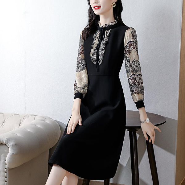 casual dresses women black patchwork fake two piece midi dress 2021 elegant bodycon party vestidos spring autumn korean office knitting, Black;gray
casual dresses women black patchwork fake two piece midi dress 2021 elegant bodycon party vestidos spring autumn korean office knitting, Black;gray