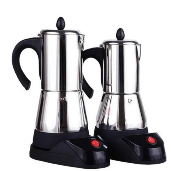300ml electric coffee maker pots moka pot mocha coffe machine filter espresso 304 stainless steel roasters
300ml electric coffee maker pots moka pot mocha coffe machine filter espresso 304 stainless steel roasters