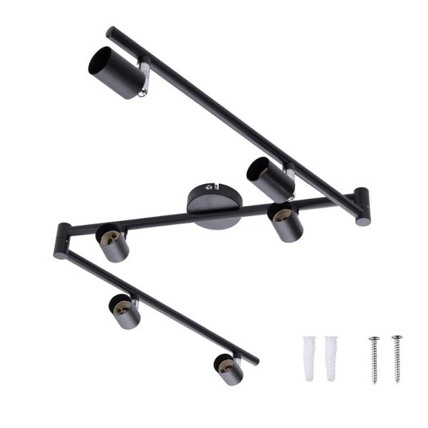 ceiling lights 4/6 head led light gu10 rotatable angle adjustable lamp black silver for living room bedroom ac90-260v spot lighting
ceiling lights 4/6 head led light gu10 rotatable angle adjustable lamp black silver for living room bedroom ac90-260v spot lighting