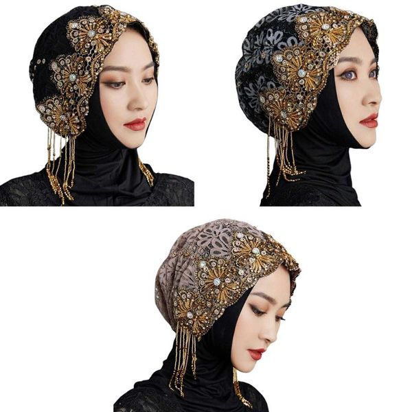 beanie/skull caps h58e muslim turban inclusive glitter knitted hat for women beaded lace headwear stretchy cancer chemo hair lose, Blue;gray
beanie/skull caps h58e muslim turban inclusive glitter knitted hat for women beaded lace headwear stretchy cancer chemo hair lose, Blue;gray