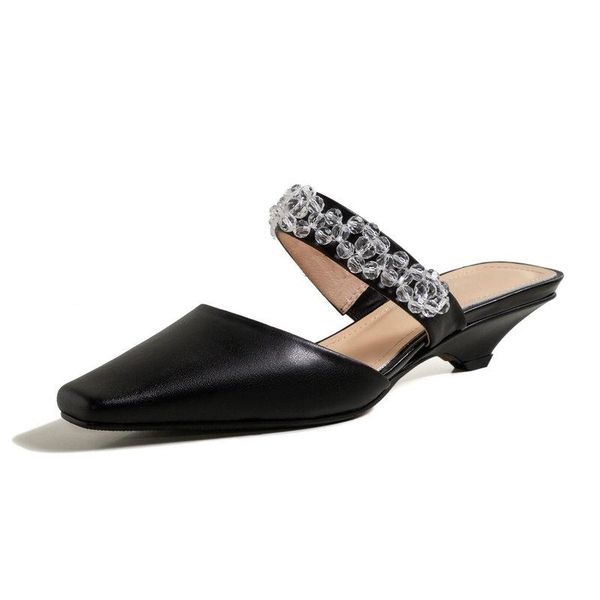 elegant women mules square toe high heels pumps female genuine leather slingback wedding party working shoes woman slippers, Black
elegant women mules square toe high heels pumps female genuine leather slingback wedding party working shoes woman slippers, Black