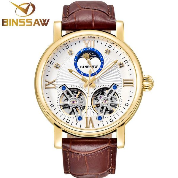 men automatic mechanical steel double tourbillon luxury leather watch fashion business sports watches relogio masculino wristwatches, Slivery;brown
men automatic mechanical steel double tourbillon luxury leather watch fashion business sports watches relogio masculino wristwatches, Slivery;brown