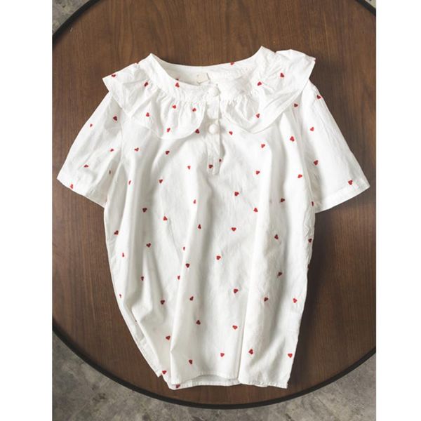 lamtrip sweet kawaii hearted polka dots embroidery short sleeve ruffles cotton shirt blouse mori girl 2021 summer women's blouses & shi, White
lamtrip sweet kawaii hearted polka dots embroidery short sleeve ruffles cotton shirt blouse mori girl 2021 summer women's blouses & shi, White