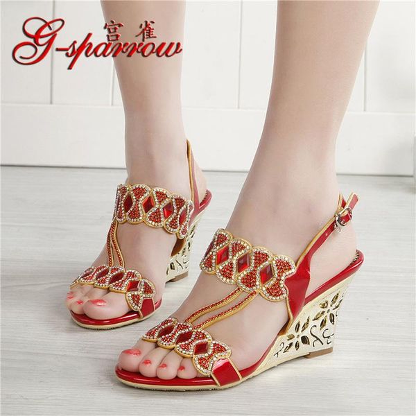 g-sparrow 2021 summer peep toe casual sandals women rhinestones wedge high heels shoes green blue black red 8cm
g-sparrow 2021 summer peep toe casual sandals women rhinestones wedge high heels shoes green blue black red 8cm