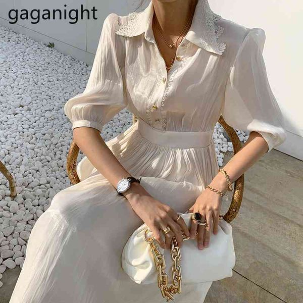 gaganight satin womens long dress puff sleeve lace turn-down collar elegant party dresses summer buttons pleated dress 210519, Black;gray
gaganight satin womens long dress puff sleeve lace turn-down collar elegant party dresses summer buttons pleated dress 210519, Black;gray