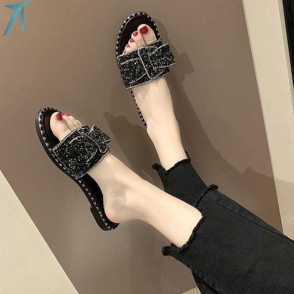 wear fat wide foot women's sandals, rhinestone bow knot, summer fashion in early spring , harajuku leisure flat bottom, Black
wear fat wide foot women's sandals, rhinestone bow knot, summer fashion in early spring , harajuku leisure flat bottom, Black
