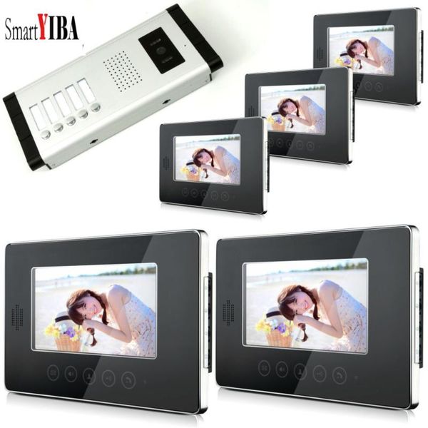smartyiba 5 apartment video door phone intercom wired system with 5-7" lcd touch monitor 1-aluminum alloy camera phones
smartyiba 5 apartment video door phone intercom wired system with 5-7" lcd touch monitor 1-aluminum alloy camera phones