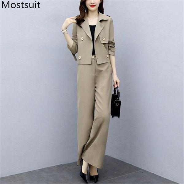 autumn fashion office two piece sets suits women double-breasted coat + wide leg pants outfits workwear ladies femme 210513, White
autumn fashion office two piece sets suits women double-breasted coat + wide leg pants outfits workwear ladies femme 210513, White