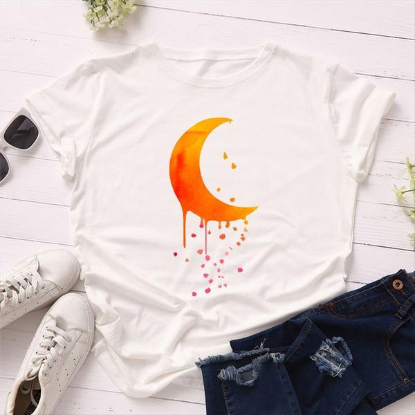 moon print summer womens t shirt o neck short sleeve tshirts fashion casual lady tee, White
moon print summer womens t shirt o neck short sleeve tshirts fashion casual lady tee, White