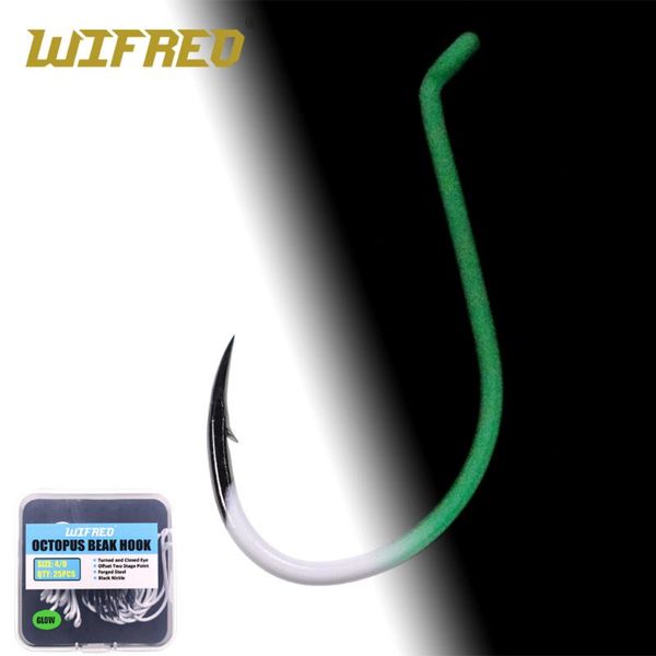 wifreo 25pcs saltwater luminous fishing hooks glow in the dark ocs beak hook size 3/0 ~ 7/0 high carbon steel circle
wifreo 25pcs saltwater luminous fishing hooks glow in the dark ocs beak hook size 3/0 ~ 7/0 high carbon steel circle