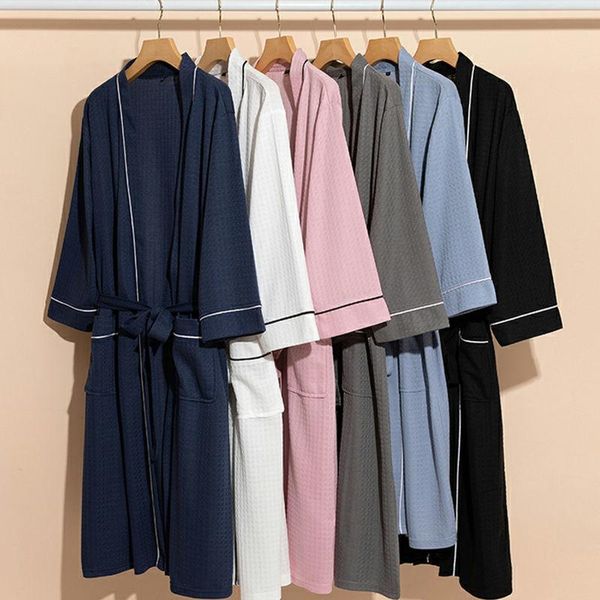 men's sleepwear autumn winter bath robe dressing gown men women waffle water absorption quick-dry bathrobe nightgown lovers home robes, Black;brown
men's sleepwear autumn winter bath robe dressing gown men women waffle water absorption quick-dry bathrobe nightgown lovers home robes, Black;brown
