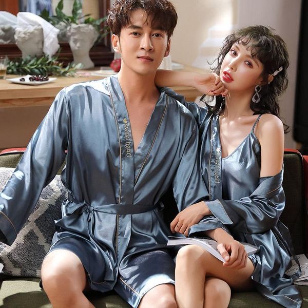 men's sleepwear silky shawl robe men kimono bathrobe belt male ice silk el nightdress homewear couples home nighties, Black;brown
men's sleepwear silky shawl robe men kimono bathrobe belt male ice silk el nightdress homewear couples home nighties, Black;brown