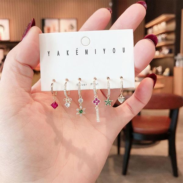 hoop & huggie fashion rainbow colorful zircon drop earrings cute flower pendant for women jewelry 2021, Golden;silver
hoop & huggie fashion rainbow colorful zircon drop earrings cute flower pendant for women jewelry 2021, Golden;silver